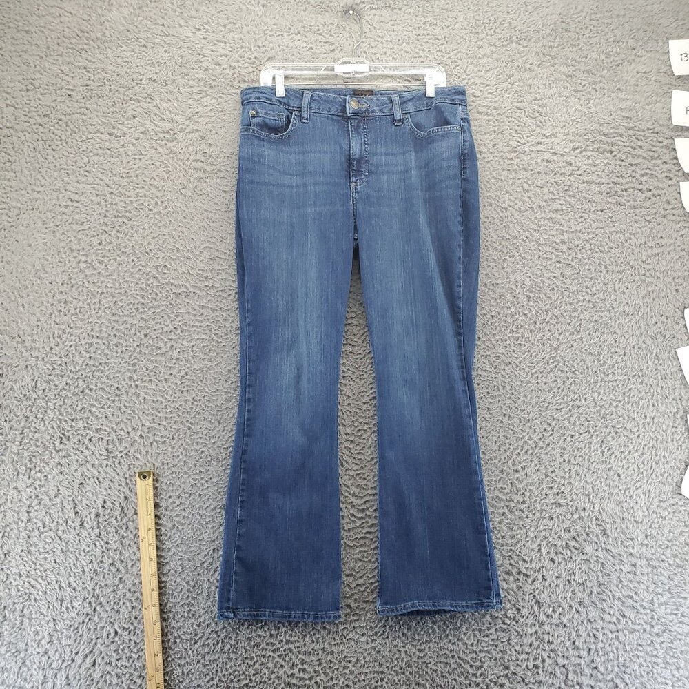 Lee Jeans Womens Size 14 Medium Blue Boot Cut Stretch Denim Machine Washable